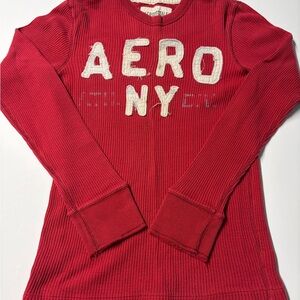 Aeropostale Red Thermal Shirt size small